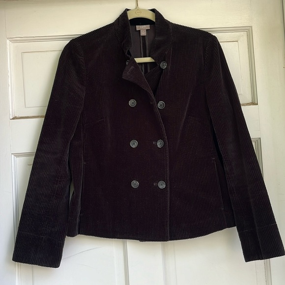 J.Jill black corduroy cotton double button jacket - Picture 1 of 4